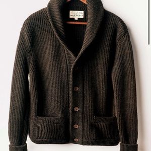 Imogene & Willie beckett cardigan marled brown wool cardigan  Made in the USA